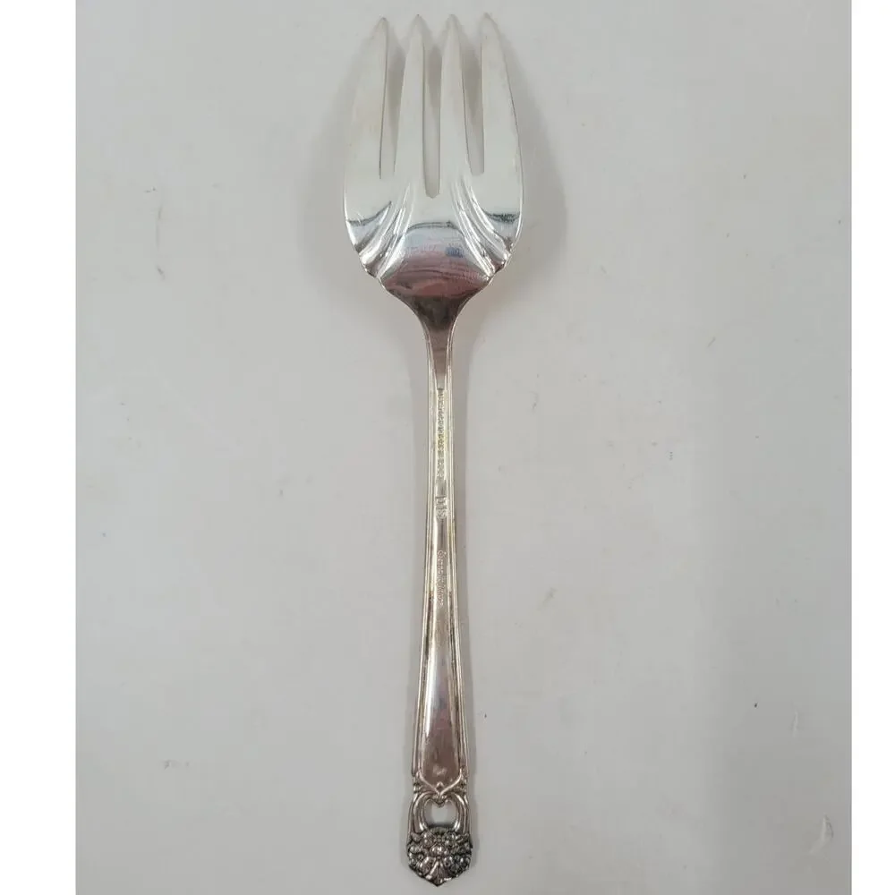 Rogers Brothers Silver Plate Eternally Yours Coquette Serving Fork‎